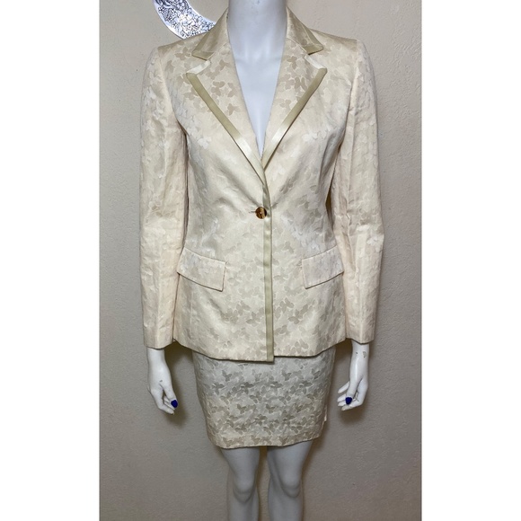 Anna Sui Cream Butterfly 1998 Jacket and Skirt Combo - Picture 1 of 14